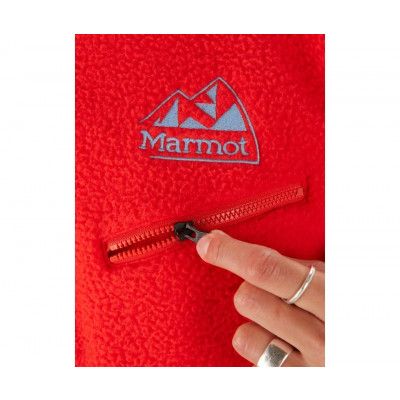 Marmot 94 E.C.O. Recycled Fleece Pullover Women Victory Red/Getaway Blue