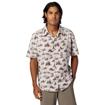 Marmot M's Airexchange Ss Shirt Birch Bark Lake Side Campout