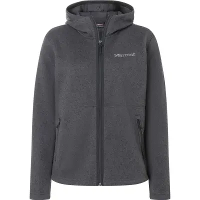 Marmot Wm's Drop Line Full Zip Hoody Black Heather Black Heather XL