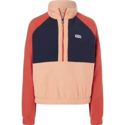 Marmot Wm's Retro Rocklin 1/2 Zip Fresh Apricot/Arctic Navy/Ginger Bl - L
