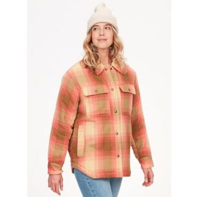 Marmot Wm's Ridgefield Sherpa Lined Flannel Jacket Grapefruit