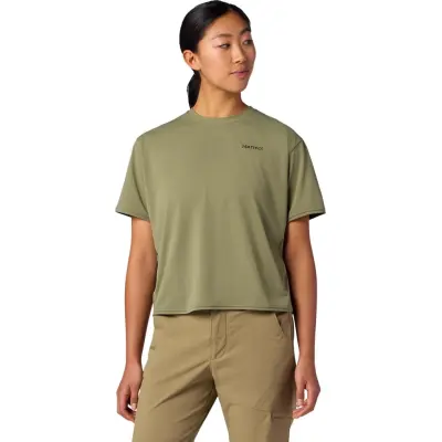 Marmot Women's Airexchange Upf 50 Crew Ss Olive Grove