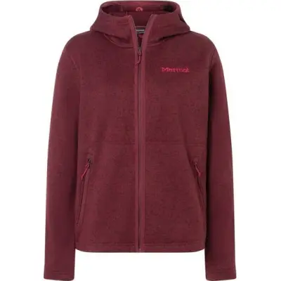 Marmot Women's Drop Line Full Zip Hoody Acai Berry Heather