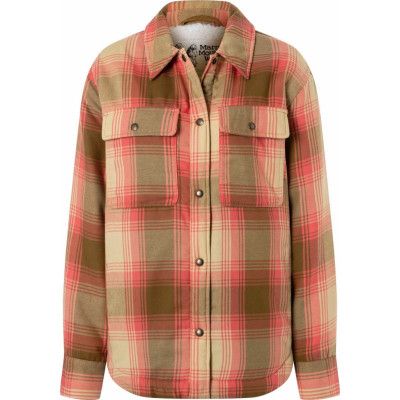 Marmot Women's Ridgefield Sherpa Lined Flannel Jacket Grapefruit
