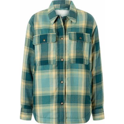 Marmot Women's Ridgefield Sherpa Lined Flannel Jacket Blue Agave