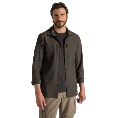 Craghoppers Men's Nosilife Pro Long Sleeved Shirt V långärmad krage