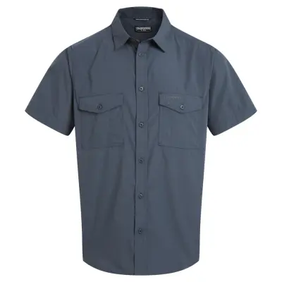 Craghoppers M's Kiwi Ii Short Sleeved Shirt Ombre Blue