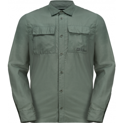 Jack Wolfskin Men's Barrier Long Sleeve Shirt Hedge Green