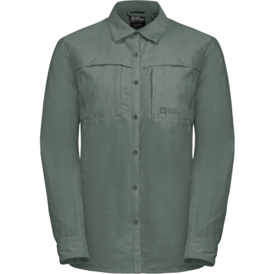 Jack Wolfskin Women's Barrier Long Sleeve Shirt Hedge Green