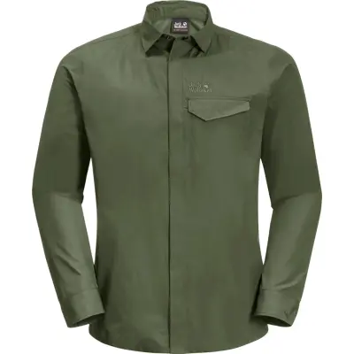 Jack Wolfskin Men's Lakeside Roll-Up Shirt Greenwood