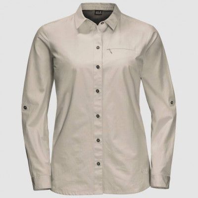 Lakeside Roll-up Shirt Women Light grey M