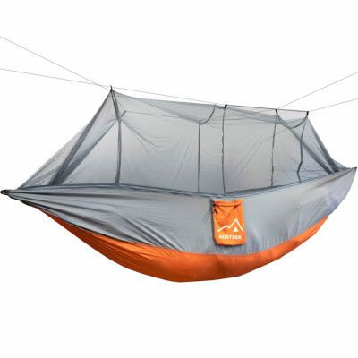 Nortrek hängmatta med myggnät, orange-grå