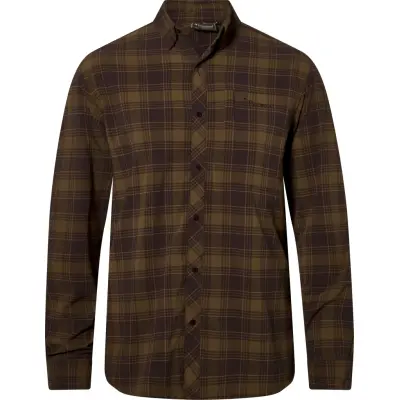 Pinewood Men's Abisko Trekking L/S InsectSafe Shirt Dark Olive/Dark Sandstone
