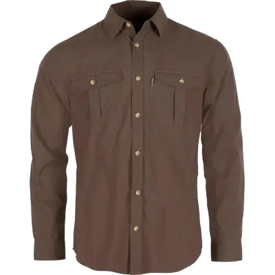 Pinewood Men's InsectSafe Poplin L/S Shirt Dark Olive