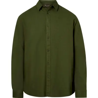 Pinewood Men's Värnamo InsectSafe Hemp Mix L/S Shirt Pine Green