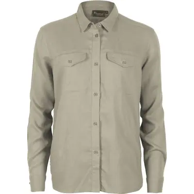 Pinewood Värnamo InsectSafe Linen L/S SHIRT W Linen Beige - L