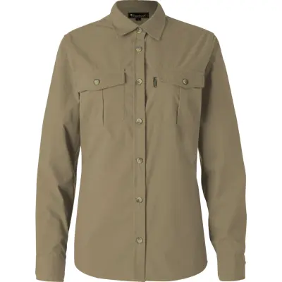 Pinewood Women's InsectSafe Poplin L/S Shirt Sandstone