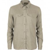 Pinewood Women's Värnamo Insectsafe Long Sleeve Linen Shirt Linen Beige