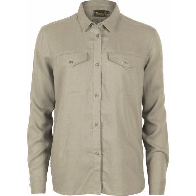 Pinewood Women's Värnamo Insectsafe Long Sleeve Linen Shirt Linen Beige