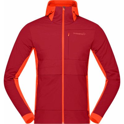 Norrøna Men's Falketind Alpha90 Insulated Zip Hood Arednalin/Rhubarb