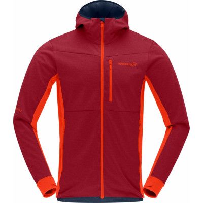 Norrøna Men's Falketind Warm2 Octa Hood Arednalin/Rhubarb