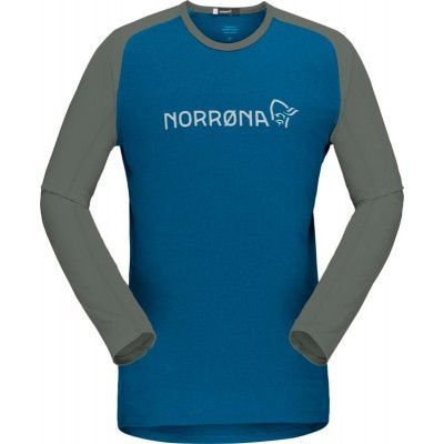 Norrøna Men's Fjørå Equaliser Lightweight Long Sleeve Mykonos Blue/Castor Grey