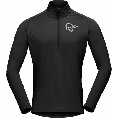 Norrøna Men's Fjørå Equaliser Long Sleeve Zip Top Caviar