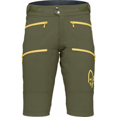 Norrøna Men's Fjørå Flex1 Heavy Duty Shorts  Olive Night/Lemon Chrome