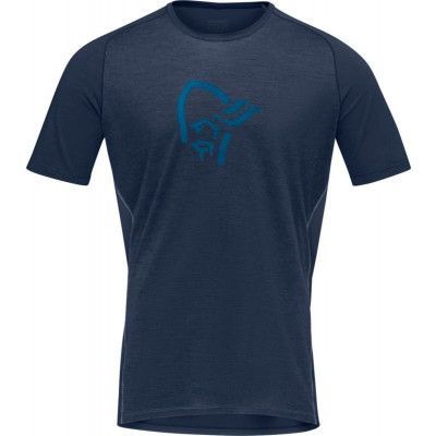 Norrøna Men's Fjørå Wool T-Shirt Indigo Night/Mykonos Blue