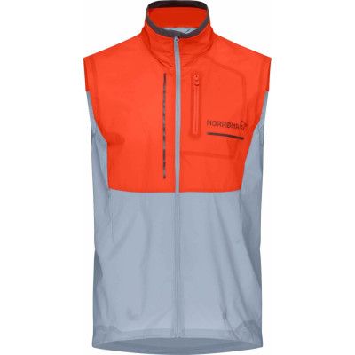 Norrøna Men's Senja Aero90 Vest Arednalin/Blue Fog