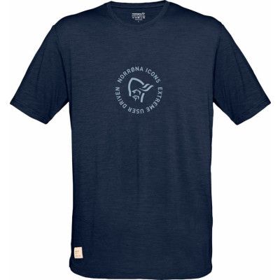 Norrøna Men's Svalbard Wool T- Shirt Indigo Night/Blue Fog