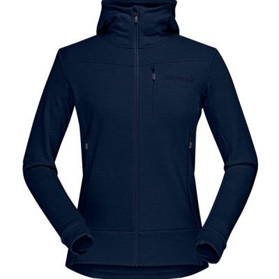 Norröna Falketind Warmwool2 Stretch Zip Hood W's Indigo Night
