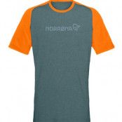 Norröna Fjørå Equaliser Lightweight T-Shirt (m) North Atlantic/Orange Popsicle