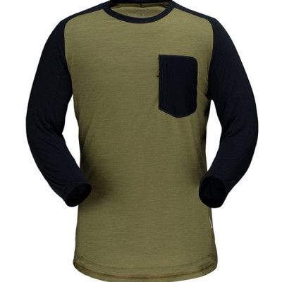 Norröna Skibotn Wool 3/4 T-Shirt M's Olive Drab