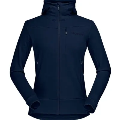 Norrøna Falketind Warmwool2 Stretch Zip Hood W's Indigo Night - XS