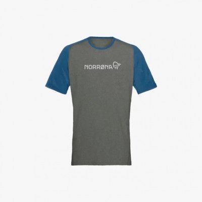 Norrøna Fjørå Equaliser Lightweight T-Shirt (M) Mykonos Blue/Castor Grey