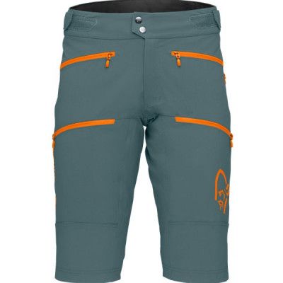 Norrøna Fjørå Flex1 Heavy Duty Shorts M's North Atlantic/Orange Popsicle