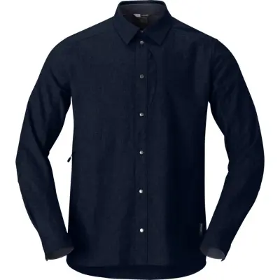 Norrøna Men's Tamok Wool Plain Shirt Indigo Night Melange