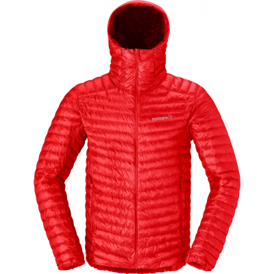 Norrøna Men's Trollveggen Superlight Down Hood Arednalin Red