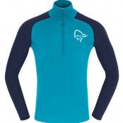 Norrøna Pureull Zip Neck M's Hawaiian Surf/Indigo Night