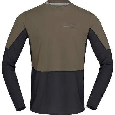 Norrøna Senja Equaliser Lightweight Long Sleeve Olive Night - S
