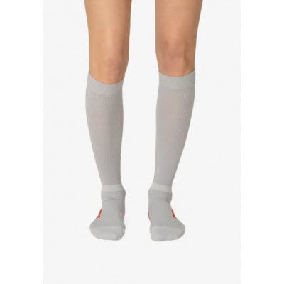 Norrøna Senja Merino Lightweight Socks Long Light Grey/Arednaline