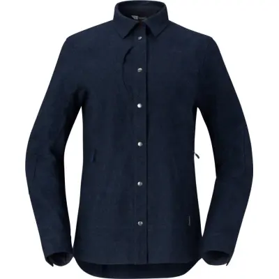 Norrøna Women's Tamok Wool Plain Shirt Indigo Night Melange