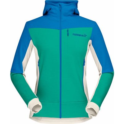 Norrøna Women's Falketind Warmwool2 Stretch Zip Hood Campanula/Arcadadi