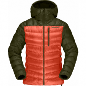 Norrøna Women's Lyngen Down850 Hood Olive Night/Orange Alert