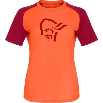 Norrøna Women's Norrøna Pureull T-Shirt Orange Alert/Rhubarb