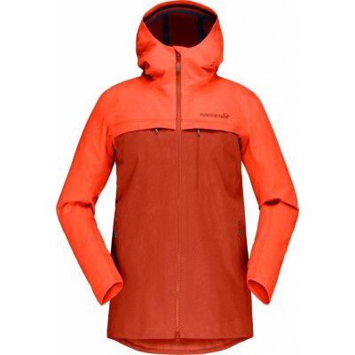 Norrøna Women's Svalbard Cotton Jacket Orange Alert/Rooibos Tea