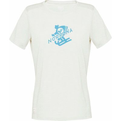 Women's Svalbard Wool T-Shirt Ecru/Heritage Blue