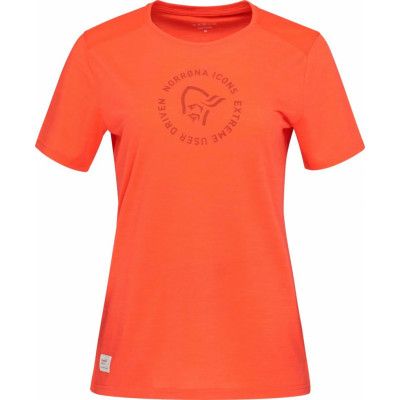Norrøna Women's Svalbard Wool T- Shirt Orange Alert