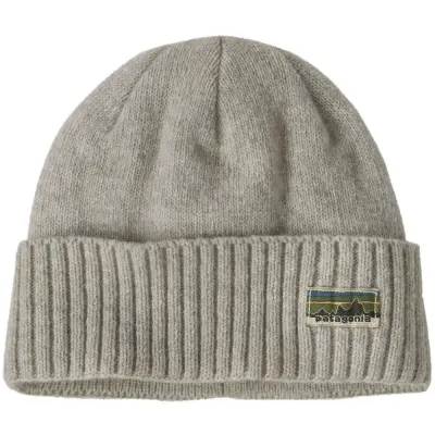 Patagonia Brodeo Beanie OG Legacy Label: Crisp Grey
